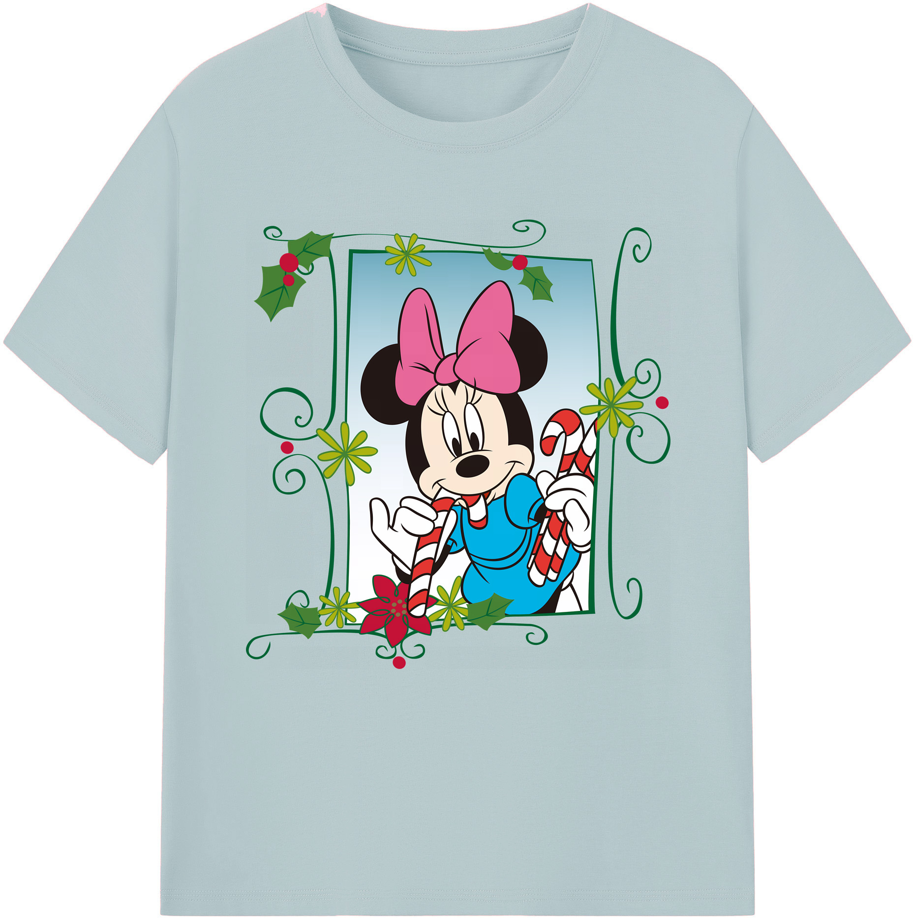 （画像用） ミッキーマウス Mickey Mouse 綿100％半袖Tシャツ（フロントプリント）